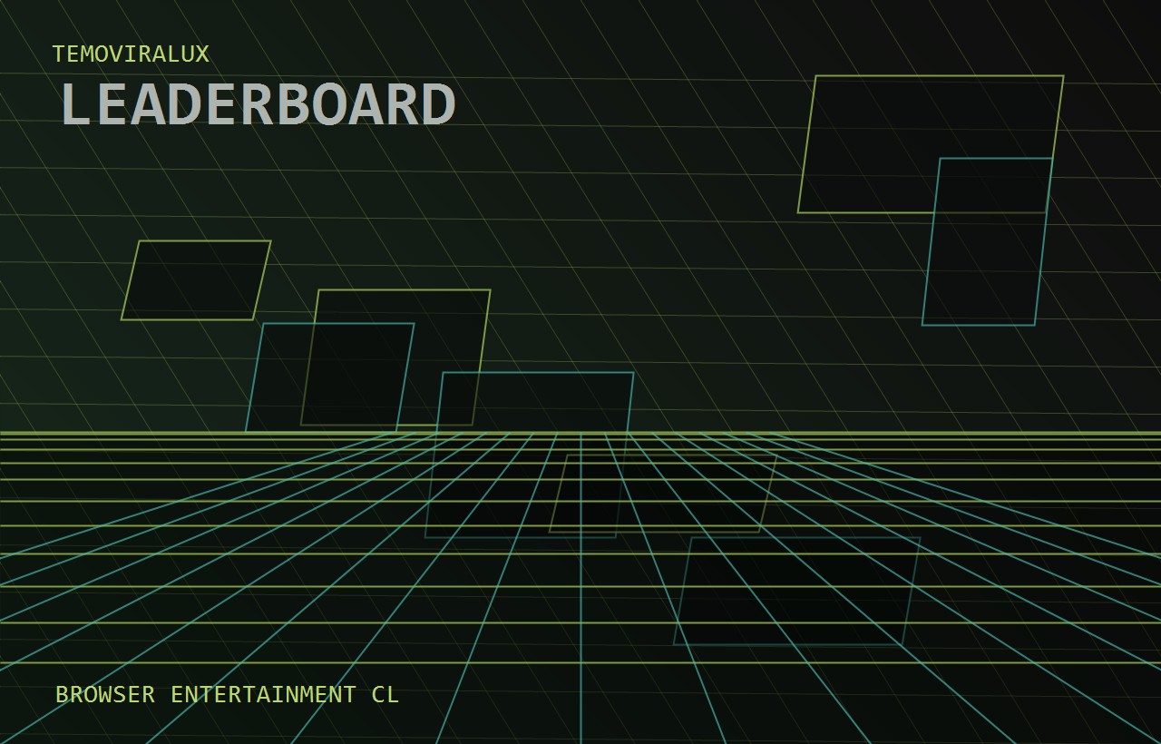 Futuristic leaderboard interface with lime progress signals